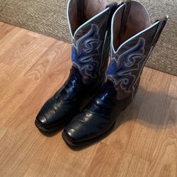 Lightly Used Dan Post Blue/Black Eel Boots 9.5EE - $200 OBO