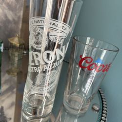 Peroni  And Coors Light Glasses  Both Great Condition