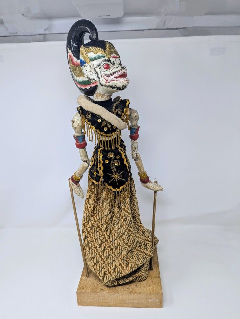 Antique Wayang Golek Rod Puppet: Hanuman Monkey Warrior