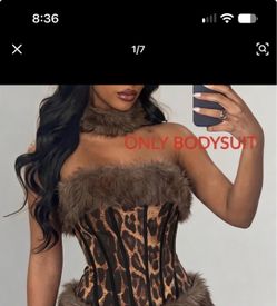 Women’s animal print fur top