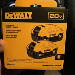 Dewalt 2 Number 5Ah Batteries 