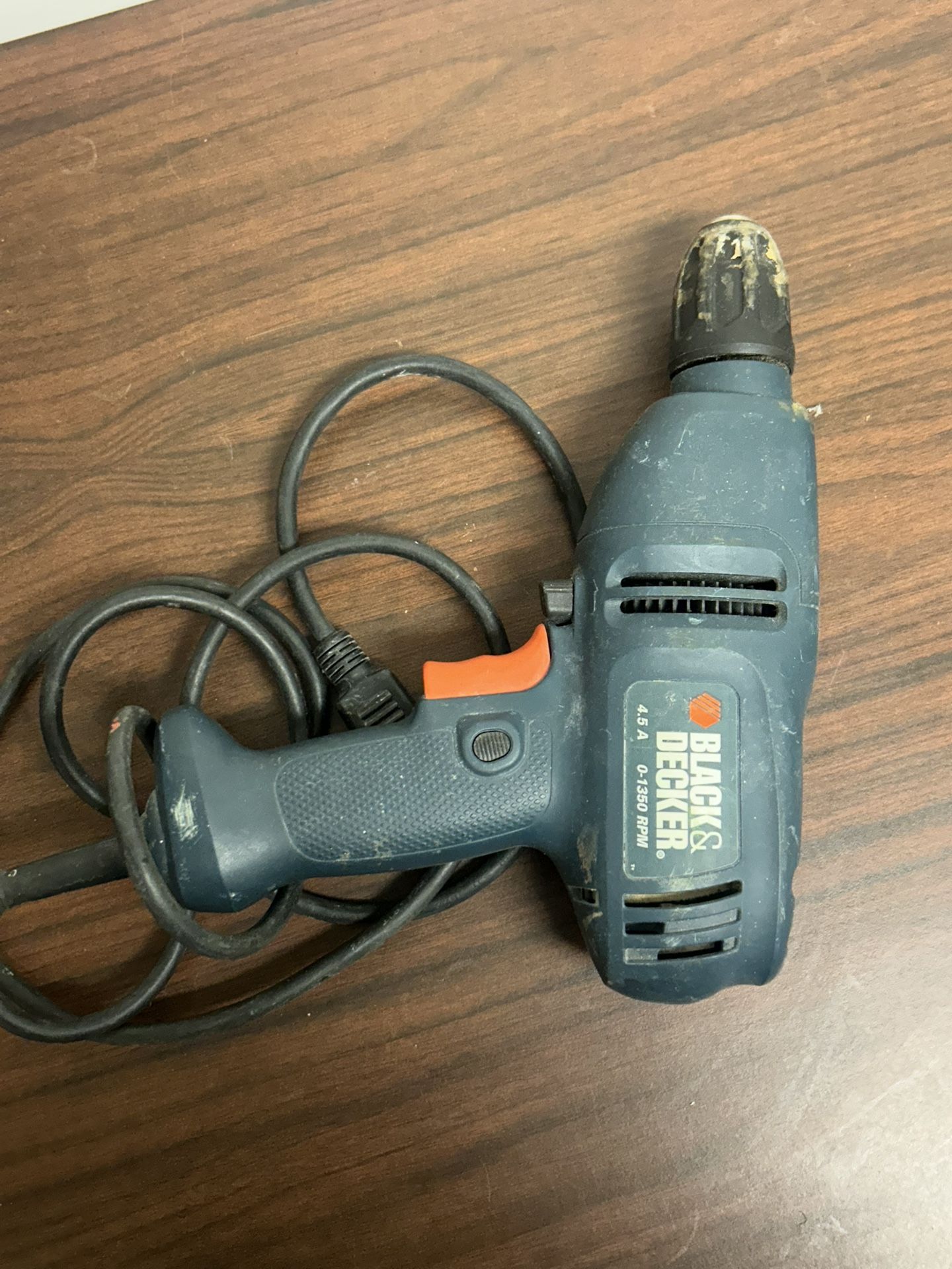 Black & Decker Corded Power Drill – 4.5 Amp, 0-350 RPM