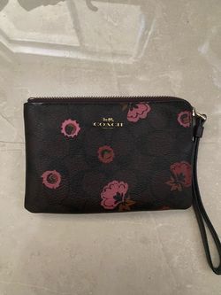 Coach floral wristlet