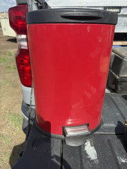 Red Trash Can