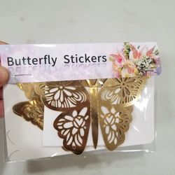 Gold Butterflies (12) Balloon And Flower Arrangements 