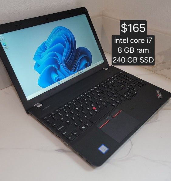 Windows 11 pro Lenovo thinkpad. Intel Core i7. 8 GB ram. 240 GB ssd. DELIVERY AVAILABLE. Se Habla Español