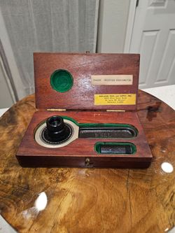 Vintage S-600 Crippen Goniometer in Original Fitted Wooden Box – Precision Machinist Tool