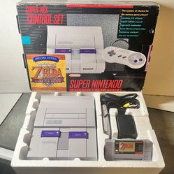 Super Nintendo Entertainment System Control Set w/ A Link to the Past CIB