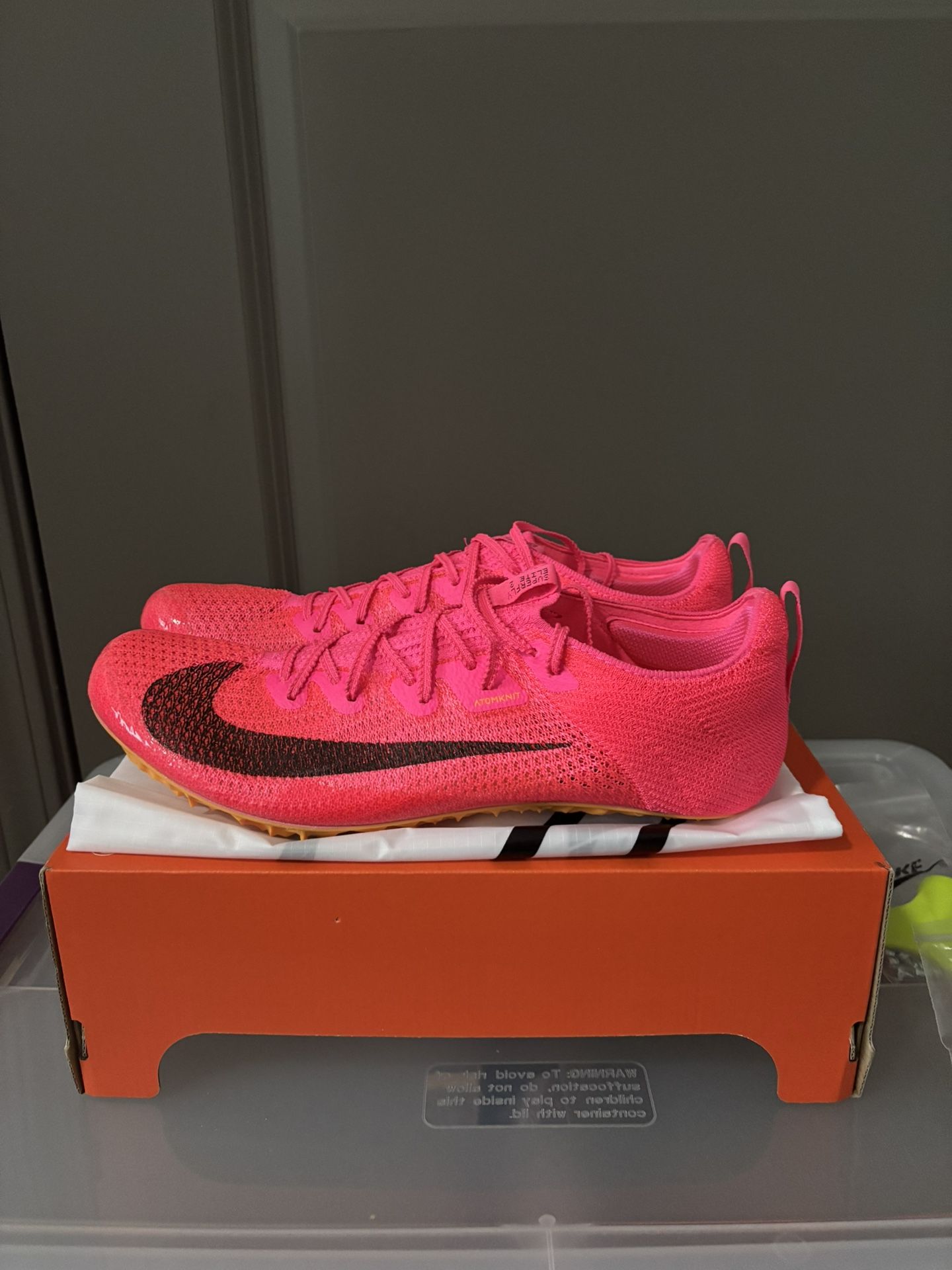 NEW Mens Nike Zoom Superfly Elite 2 Hyper Pink Orange Racing Track Shoes Size 12