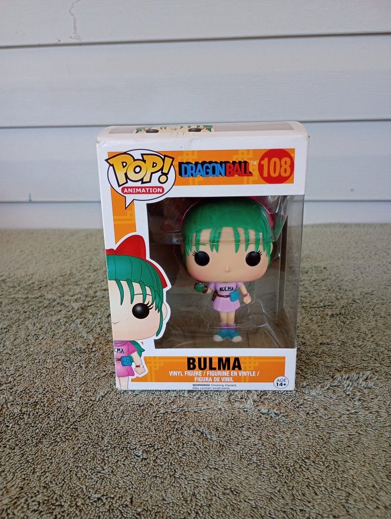 Dragonball Z Bulma Pop Vinyl Figure Funko 108 Dragon Ball