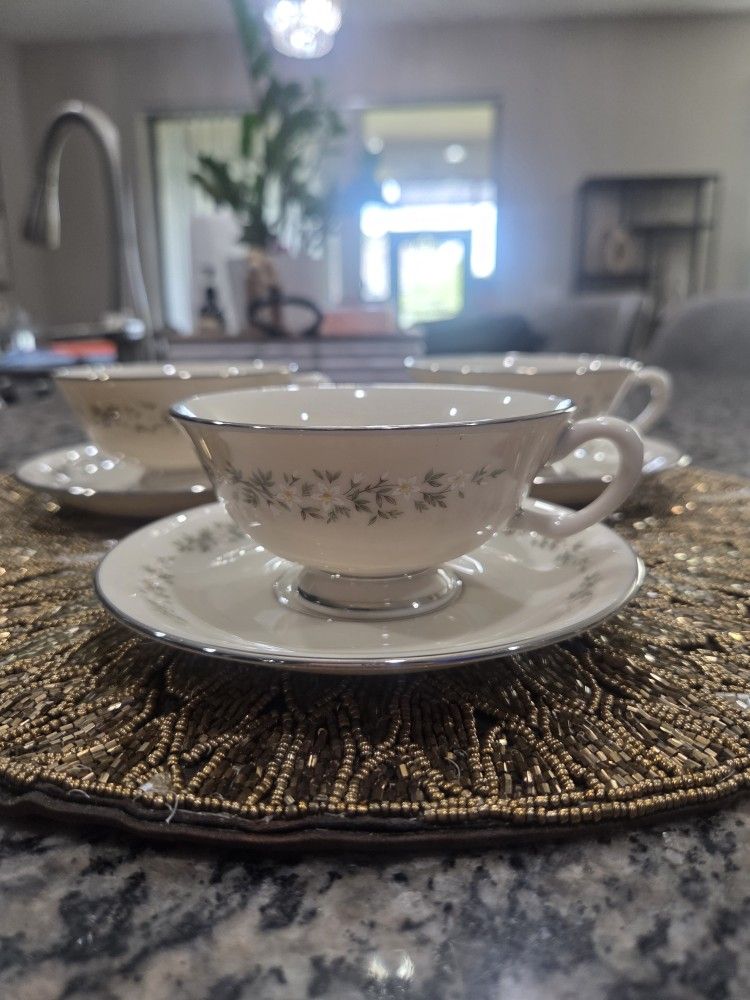 Vintage Lenox Brookdale Bone China SET OF 3 Cups