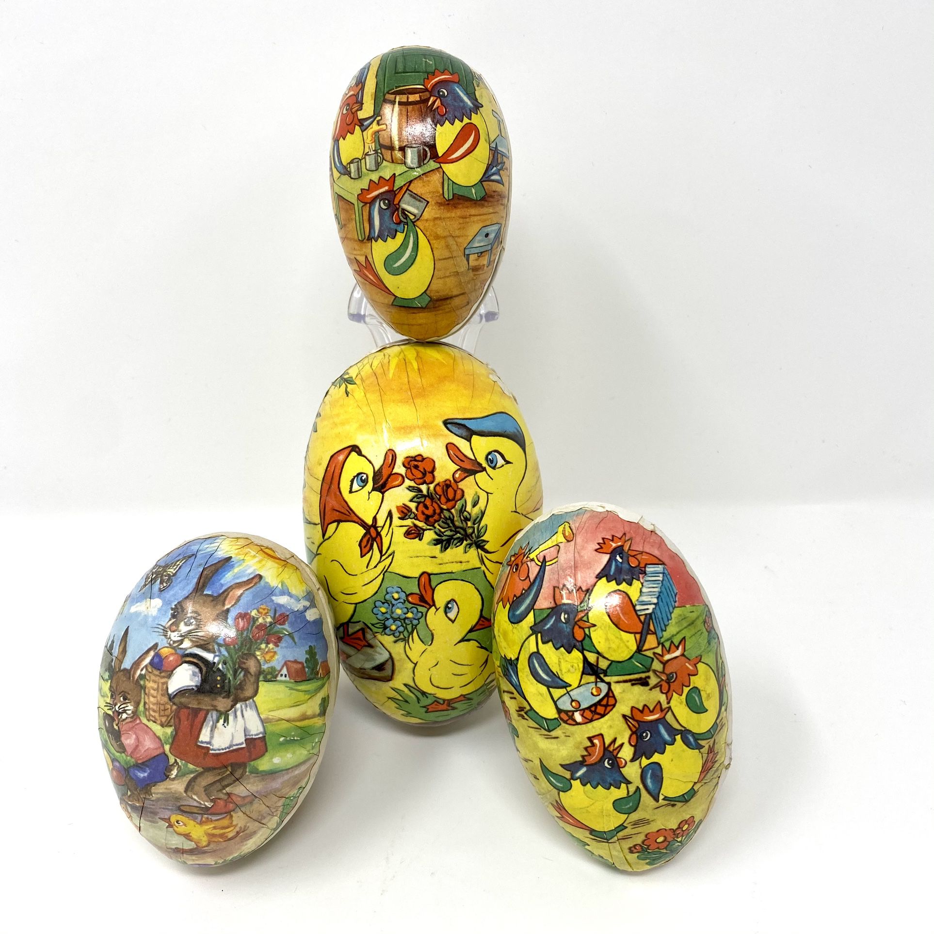 intage East Germany paper Mâché Easter Eggs