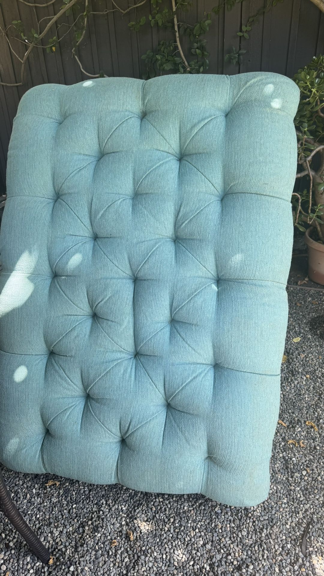 Living Spaces Tufted Ottoman