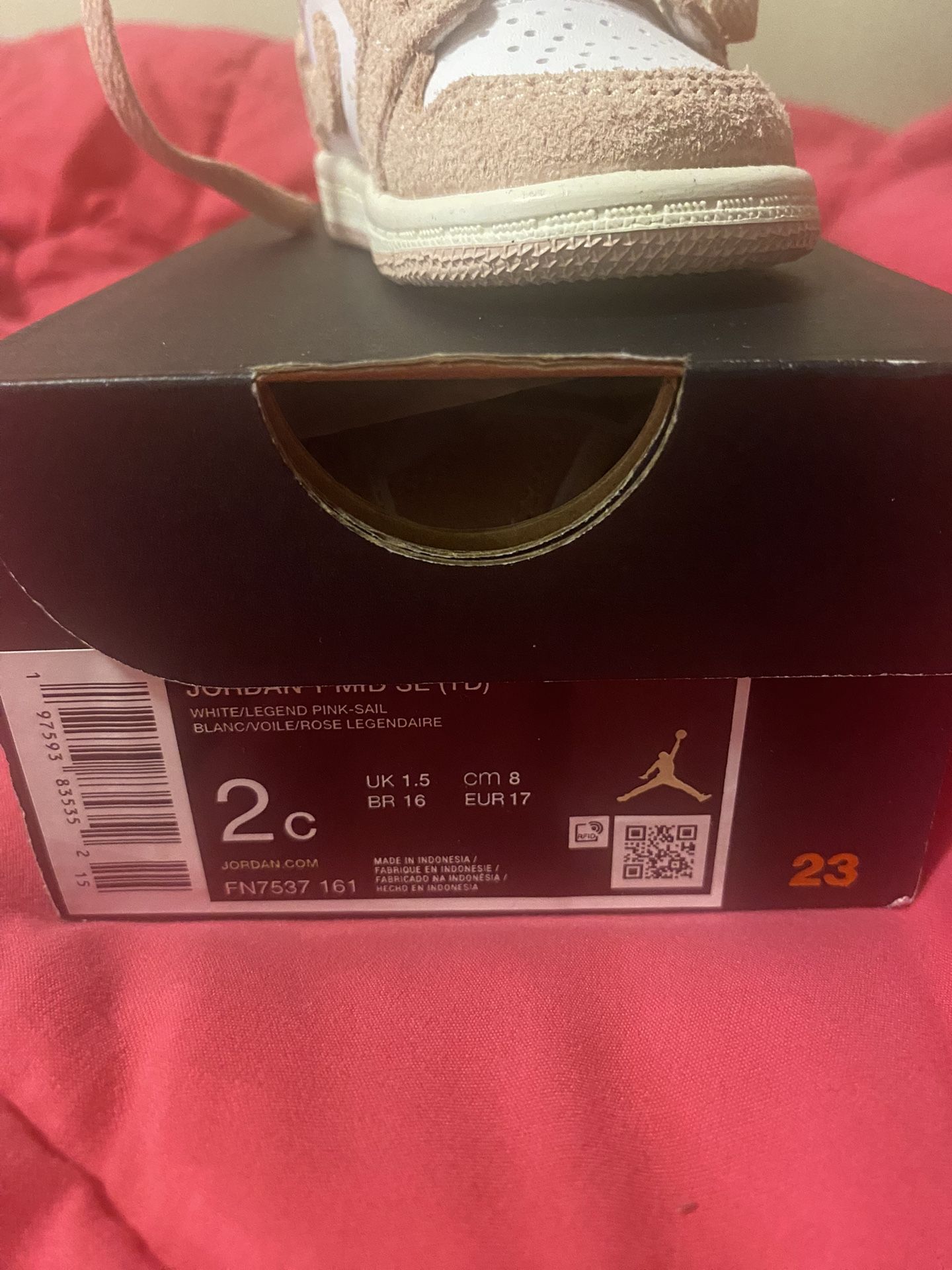 Pink & White Jordan 1s Infant