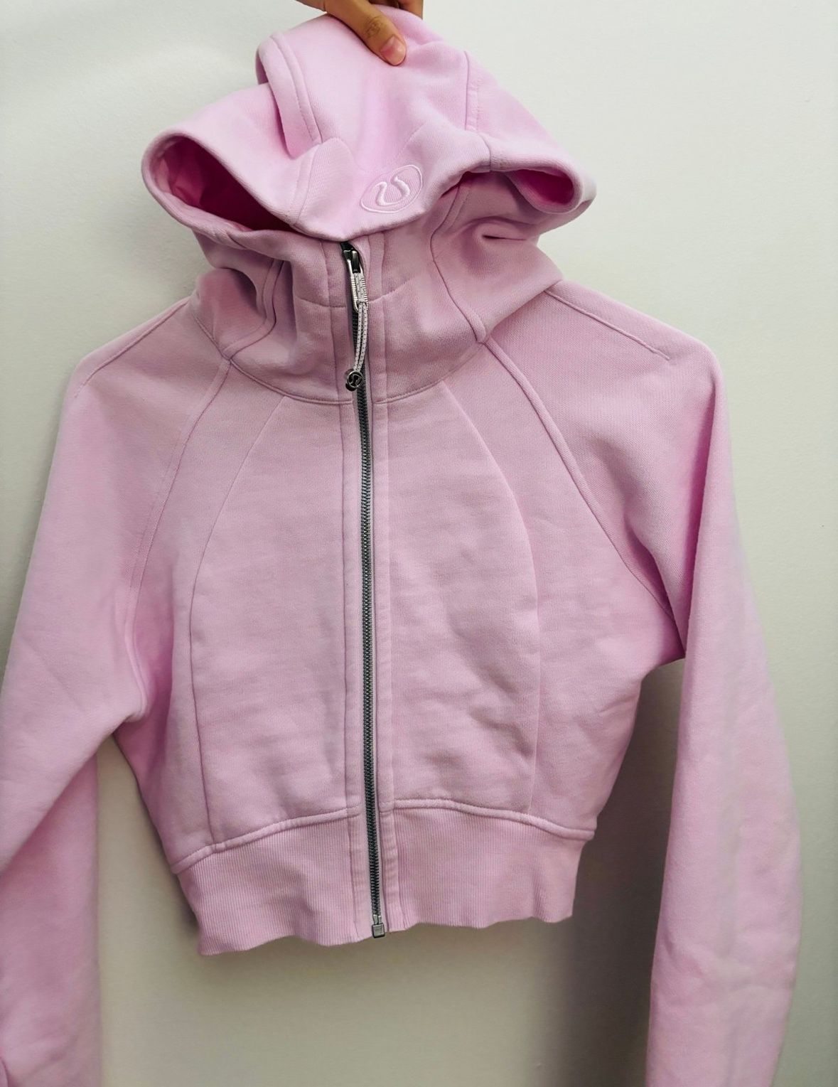 Lululemon Scuba Full-Zip Cropped Hoodie Meadowsweet Pink Size 4