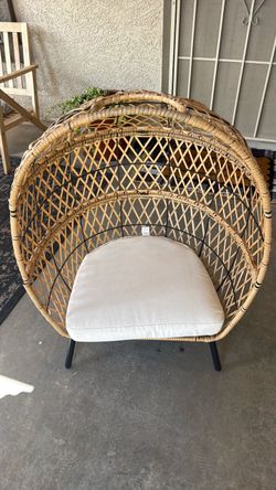 Children’s Rattan Egg Chair with Cushion
