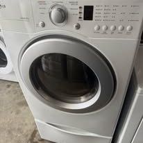 Front load LG dryer electric with pedestal working perfectly extra for delivery same day delivery and installation available