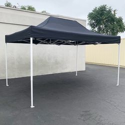 (NEW) $145 Heavy Duty 10x15 FT Outdoor Ez Pop Up Canopy Party Tent Instant Shade w/ Carry Bag (Black, Red)