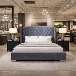 Modern Bed Gray 