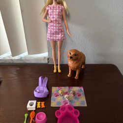 Barbie & Puppies Doll Set 