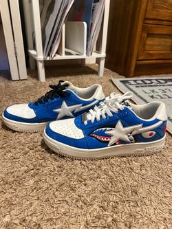 BAPESTA Shark Sneakers red white blue