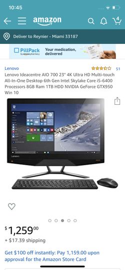 Lenovo Ideacenter AIO 700 23” 4K Ultra HD Win-10 8GM Ram
