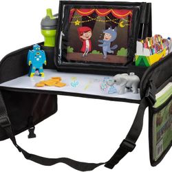 Lusso Gear Kids Travel Tray for Toddler & Kids Car Seat, Lap Tray for Airplane