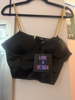 Crop Top Gold Chain