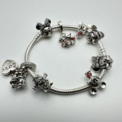18mm Pandora Bracelet With Disney Charms