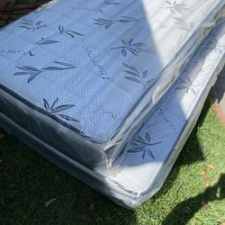 Colchones nuevos ortopédicos pillow top Queen size $150- $210 with box spring Full size 140 - $200 with box spring  Twin size $120 -$160 with box spri