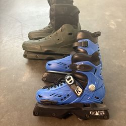 2 Sets Of Aggressive Inline Rollerblades (1 Adult & 1 Youth) See Description! 