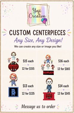 Custom Horror Theme Party Centerpieces