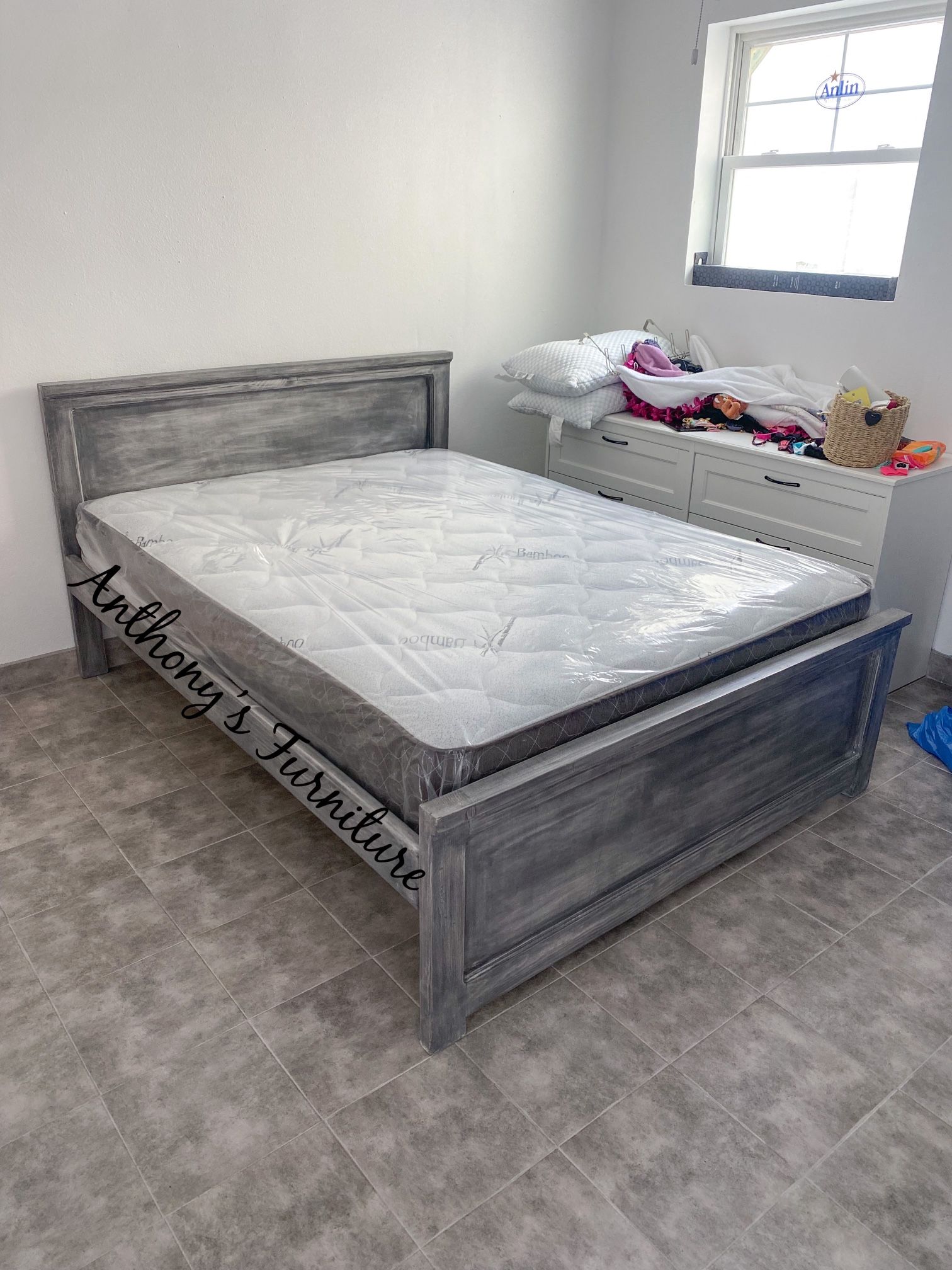 Queen Bed With Mattress 