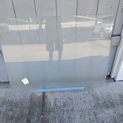 Frosted glass dry erase board