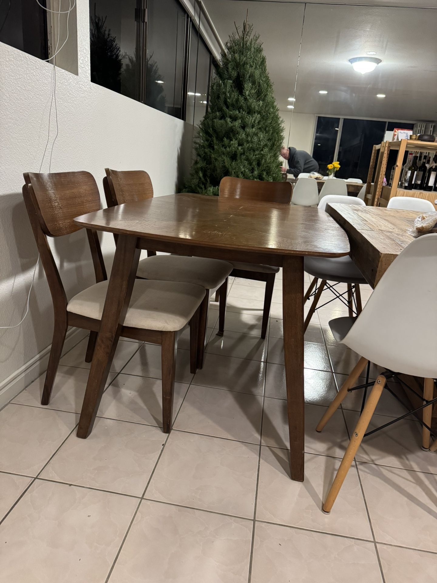 Midcentury Kitchen Table 3 Chairs