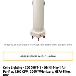 
Cello Lighting - CO300W4-1  Industrial AirPurifier 