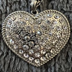 Heart Rhinestone Necklace