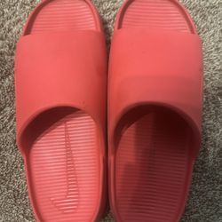 Red Nike Calm Slides