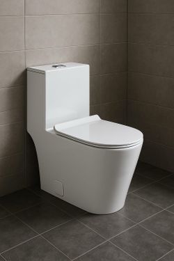 New Toilet.                                            Bathroom vanity