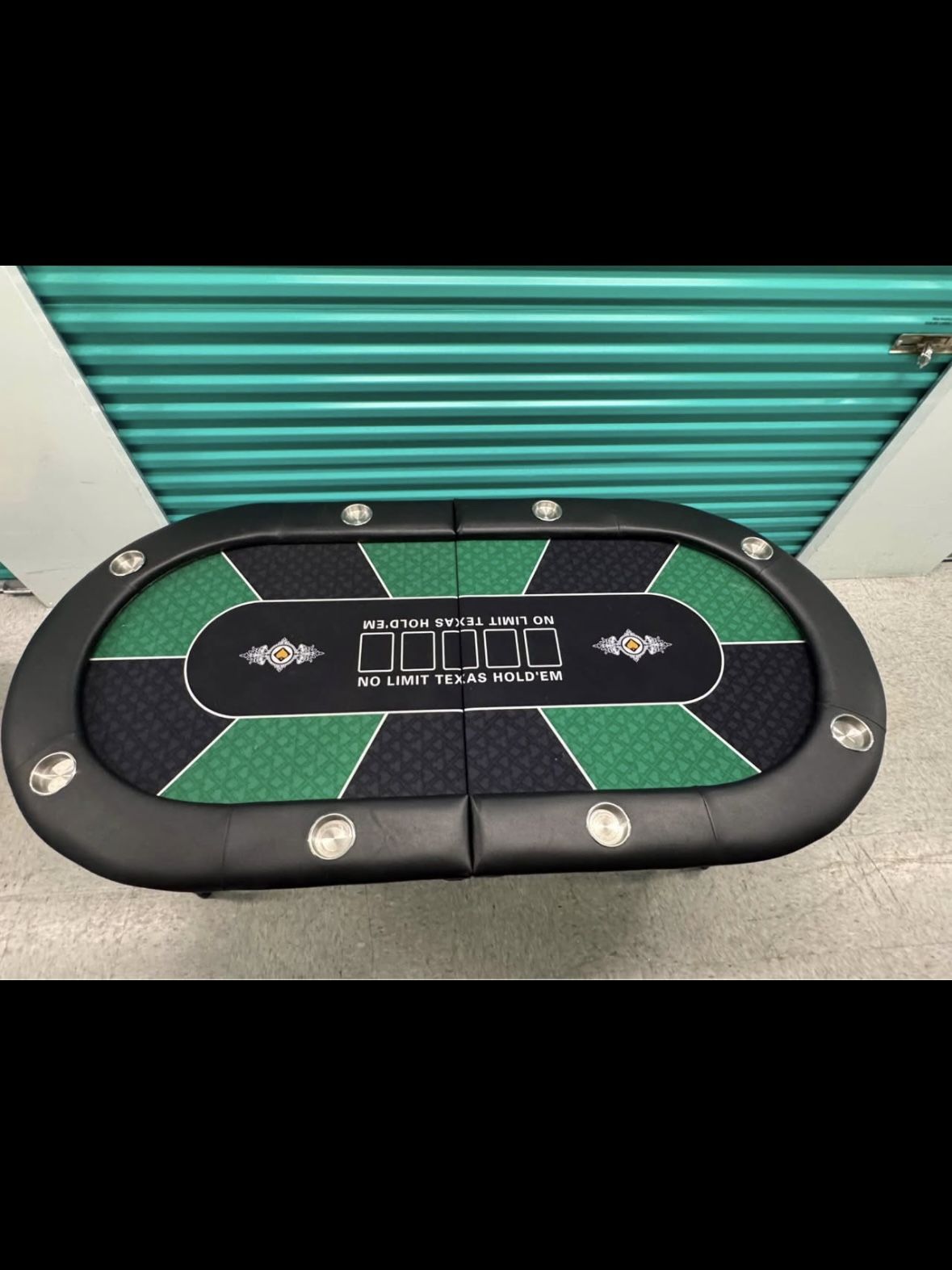 Premium Poker Table w/ LED Lights – Like New!