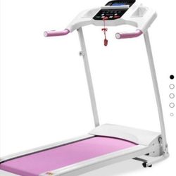 Pink Foldable Treadmill 