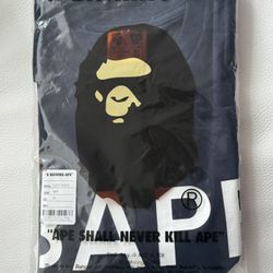 Bape Black T Shirt Sz XL