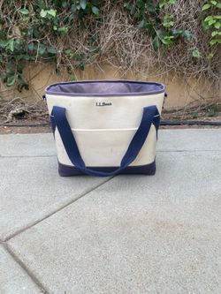 L.L. Bean Insulated Canvas Cooler Tote Bag