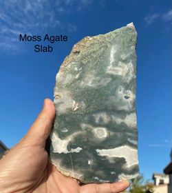 Moss Agate Genuine Stone Slab 227g LAST ONE