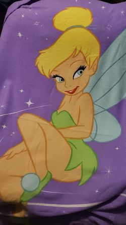 Tinker bell purple fleece warm soft cozy blanket