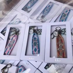 Dior beauty counter giveaway! Braided Metal Car Keychain Three Colors Available Book Bag Pendant Accompanying Gift