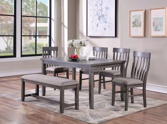 Brand New Grey 6pc Dining Table Set