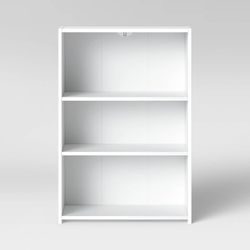 3 Shelf Dorm Bookcase White X2