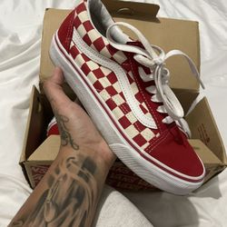 Red Checkered Vans 