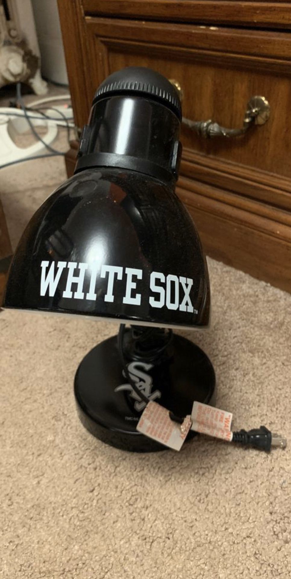 Chicago White Sox Baseball Black Lamp